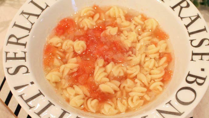 マカロニのトマト煮込み完成品